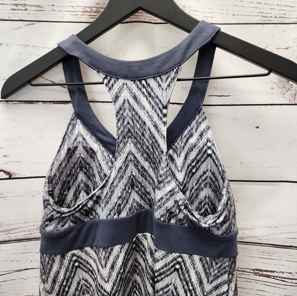 ZeroXposur Voyage Stretch Athletc Sport Dress Gray Nickel White Racerback Size S - Picture 5 of 7
